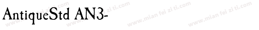 AntiqueStd AN3字体转换